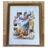 FRAMED WALL DECOR-APPROX. 16"x20"