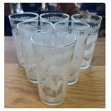 (SET OF 6)GLASS DRINK TUMBLERS