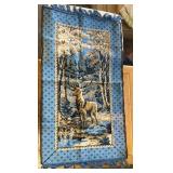 VINTAGE CLOTH WALL HANGING-APPROX. 48"x30"