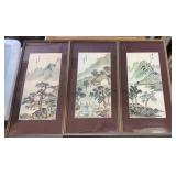 (SET OF 3)FRAMED ARTWORK-APPROX. 16"x30"