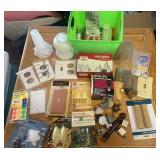 ITEMS FROM THE GARAGE W/PLASTIC CONTAINER