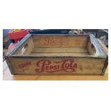 VINTAGE "PEPSI~COLA" WOODEN CRATE