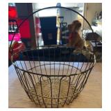VINTAGE METAL "EGG" BASKET