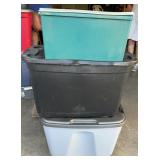 (3)TOTES W/LIDS-ASSORTED/CHECK OUT THE PIC