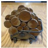 DRINK COASTER SET W/HOLDER