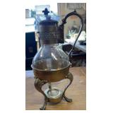 GLASS DECANTER W/WARMER-CHECK OUT THE PIC