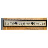 WOODEN WALL SIGN-APPROX. 30"x5"