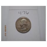 1964 AU Washington Silver Quarter