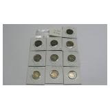 10 Assorted Buffalo Nickels worth $3.00 each