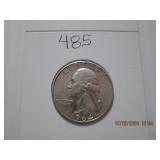 1964 AU Washington Silver Quarter