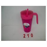 Color Changing  tumbler with Straw -  Pink