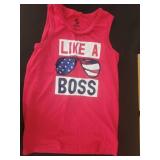 Like a Boss Patriotic Tank Top Youth Size L