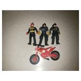 Firefighter Action Figures & Motorcycle Toy