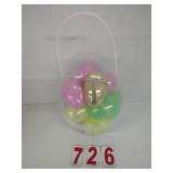 Clear easter Egg filled with Colored fillable
