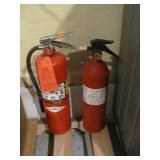 pair of fire extinguishers