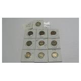 10 Assorted Buffalo Nickels worth $3.00 each