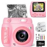 Instant Print Camera Pink