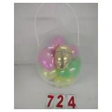 Clear easter Egg filled with Colored fillable