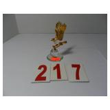 Glass Eagle trimmed in  gold