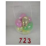 Clear easter Egg filled with Colored fillable