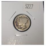1917 Mercury Silver Dime