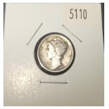 1917 Mercury Silver Dime