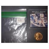 1963 JFK Assassination insett and penny