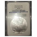 2010 Early Release Silver American Eagle NGC MS69