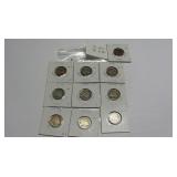 10 Assorted Buffalo Nickels worth $3.00 each