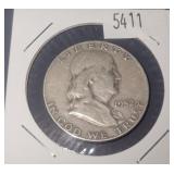 1952 Franklin Silver Half Dollar