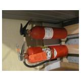 pair of fire extinguishers