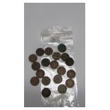 20 Assorted Indian Head Pennies worth $3 each