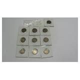 10 Assorted Buffalo Nickels worth $3.00 each