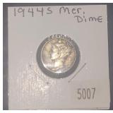 1944 S Mercury Silver Dime