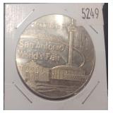 1968 San Antonio Worlds Fair Coin