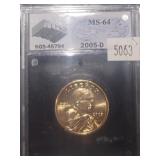 2005 D Sacagawea One Doller -MS64