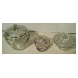 3 Glass Candy Dishes