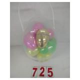 Clear easter Egg filled with Colored fillable