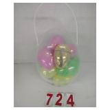 Clear easter Egg filled with Colored fillable