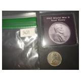 1943 US Steel Penny with Insert