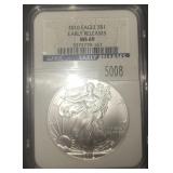 2010 Early Release Silver American Eagle NGC MS69