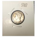 1943 Mercury Silver Dime ef-20