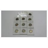 10 Assorted Buffalo Nickels worth $3.00 each