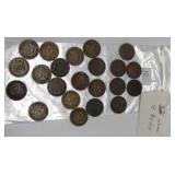 20 Assorted Indian Head Pennies worth $2 each