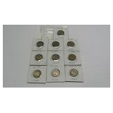 10 Assorted Buffalo Nickels worth $3.00 each