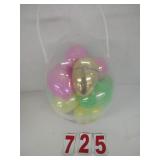 Clear easter Egg filled with Colored fillable