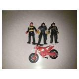 Firefighter Action Figures & Motorcycle Toy