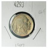 1917 Buffalo Nickel G4 Condition