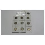 10 Assorted Buffalo Nickels worth $3.00 each