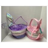 Baskets 1 Purple, 1 Pink with Headbands